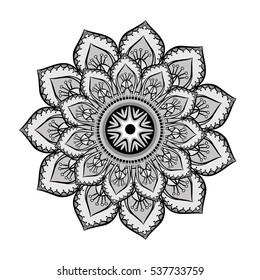 Mandala oriental symbol icon vector illustration graphic design