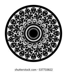 Mandala oriental symbol icon vector illustration graphic design