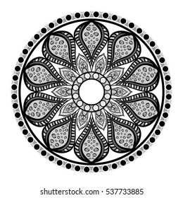 Mandala oriental symbol icon vector illustration graphic design