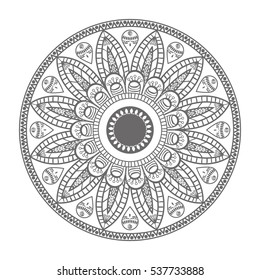 Mandala oriental symbol icon vector illustration graphic design