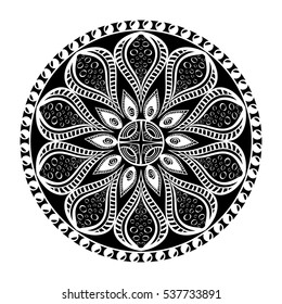 Mandala oriental symbol icon vector illustration graphic design