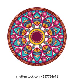 Mandala oriental symbol icon vector illustration graphic design