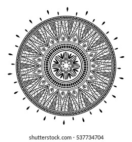 Mandala oriental symbol icon vector illustration graphic design