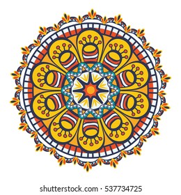 Mandala oriental symbol icon vector illustration graphic design
