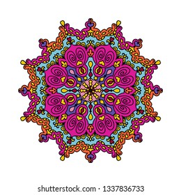 Mandala oriental zentangle colorful vector illustration