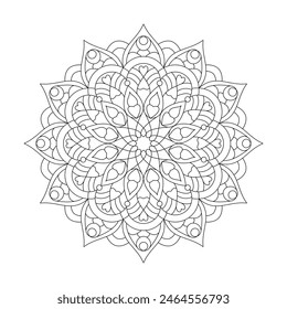 Mandala Ornamen Kids Coloring Book Page for kdp Book Interior. Peaceful Petals, Ability to Relax, Brain Experiences, Harmonious Haven, Peaceful Portraits, Blossoming Beauty mandala design.