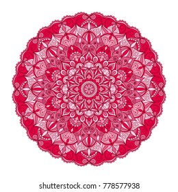 Mandala ornament. Arabic  Pattern. Flowers elements. Vector illustration.