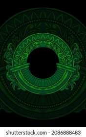 Mandala with ornament artwork illustration