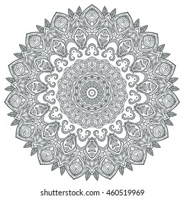 mandala ornament B black and white