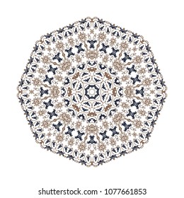 mandala Ornament background. Round Vintage decorative elements.