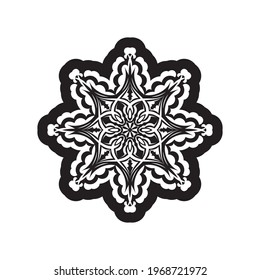 Mandala ornament in baroque style. Isolated. Vector illustration