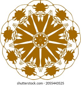 Mandala ornament. Card, Invitation, Tattoo. Anti-Stress Therapy Pattern. Vector image. The ability to change to any size without loss of quality.