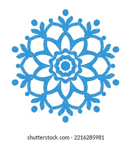 Copo de nieve de Navidad - Ornamento de Mandala - Patrón circular