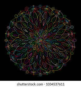 Mandala ornament, colorful pattern for your design