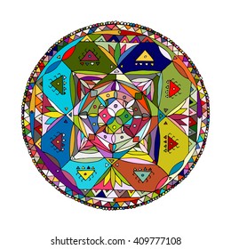 Mandala ornament, colorful pattern for your design