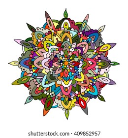 Mandala ornament, colorful pattern for your design. Vector illustration