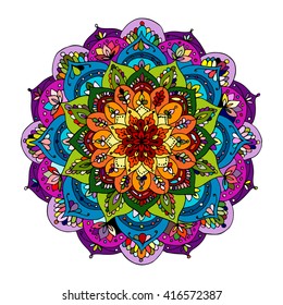 Mandala ornament, colorful pattern for your design