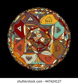 Mandala ornament, colorful pattern for your design