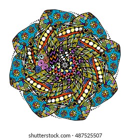 Mandala ornament, colorful pattern for your design