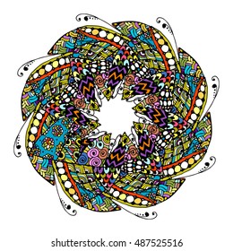 Mandala ornament, colorful pattern for your design