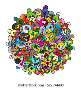 Mandala ornament, colorful pattern for your design