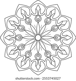 mandala, ornament, colouring, frame, wallpaper, abstract, antique, art, folk, illustration, retro, vintage, white, decoration, design, floral, flower, nature, pattern, vector, round, black, texture