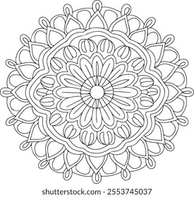 mandala, ornament, colouring, frame, wallpaper, abstract, antique, art, folk, illustration, retro, vintage, white, decoration, design, floral, flower, nature, pattern, vector, round, black, texture