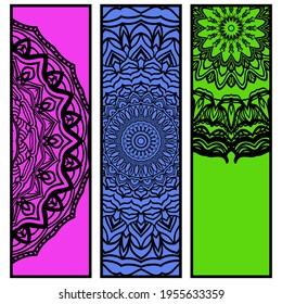 Mandala ornament concept flyer. Ethnic design, on festive and background. Vector background.
