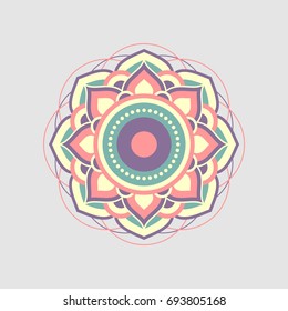 Mandala Ornament Design Vector Logo Template Illustration Design. Vector EPS 10.