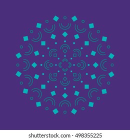 Mandala. Ornament in flat look. Ethnic decorative elements. Background. Islam, Arabic, Indian, Pakistan, Turkish. Oriental pattern. Bohemian style. Decorative round ornaments.
