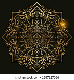Mandala ornament or flower background design.