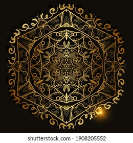 Mandala ornament or flower background design.