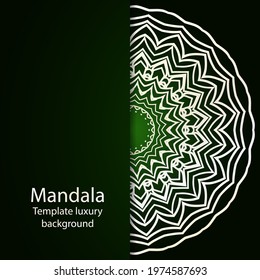 Mandala ornament or flower background design. Template. Vector illustration. For invitation or greating card