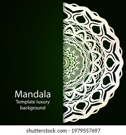 Mandala ornament or flower background design. Template. Vector illustration. For invitation or greating card