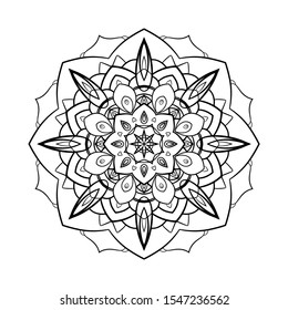 mandala ornament flower with vector