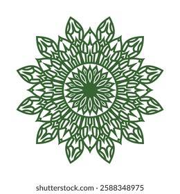 mandala ornament flower vectors sat of 2