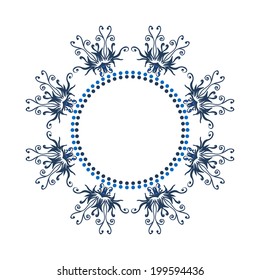 Mandala ornament with flowers