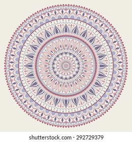 Mandala ornament in the folk style