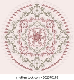 Mandala ornament in the folk style