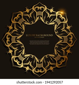 Mandala-Ornament oder Rahmen-Hintergrund-Design.