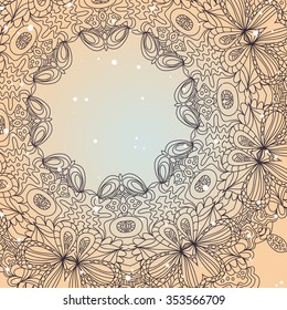 Mandala ornament Geometric circle element