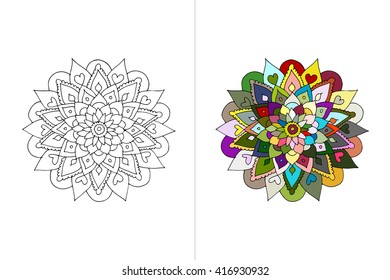 Mandala ornament, hand made sketch for your design