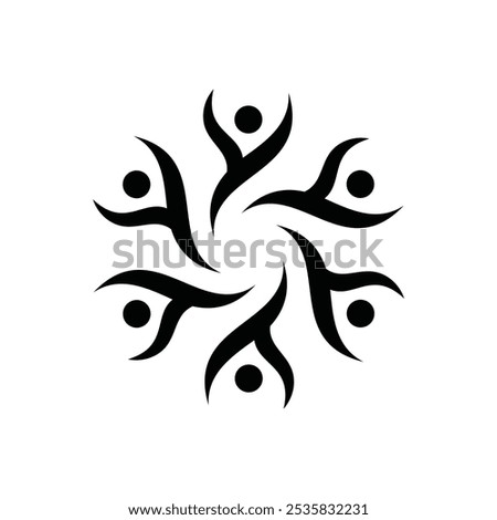 Mandala Ornament Happy People with Initial Letter Y Pattern Logo Design Inspiration