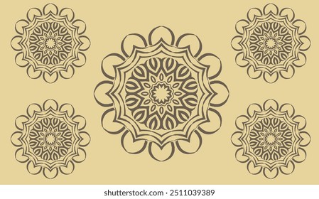 Imagen de adorno de mandala. Ilustración vectorial.