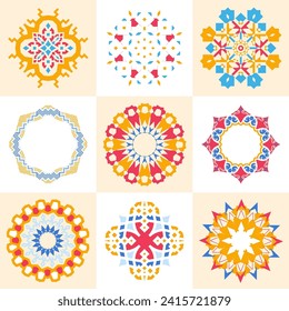 mandala ornament islamic decoration set