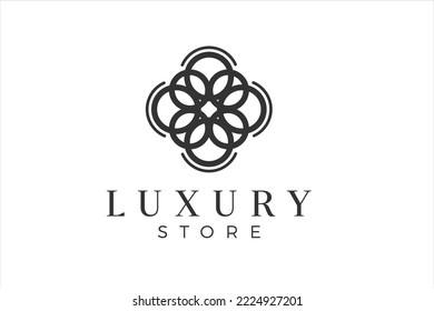 Mandala ornament logo design icon symbol ornate decorative illustration simple minimalist