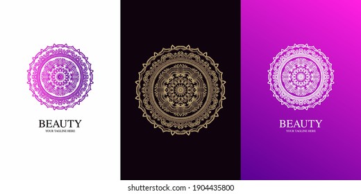 Diseño de plantillas de logotipo de manala o adorno.