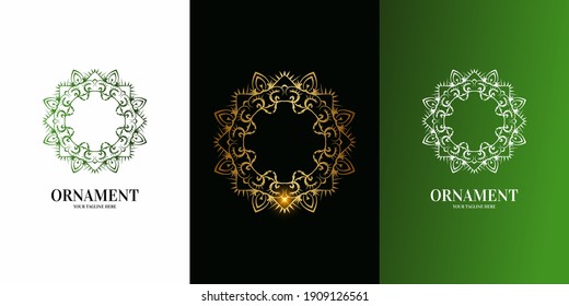 Mandala or ornament logo template design.