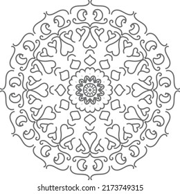 
Mandala ornament outline doodle hand-drawn illustration. Vector henna tattoo style, can be used for textile, coloring books,
phone case print, greeting cards



