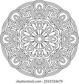 mandala, ornament, outline, relaxation, round, tattoo, yoga, zen, colouring, drawing, abstract, art, illustration, isolated, white, adult, black, design, floral, flower, line, pattern, style, vector